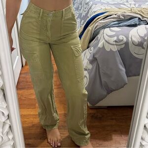 Zara Olive Green Cargo Pants